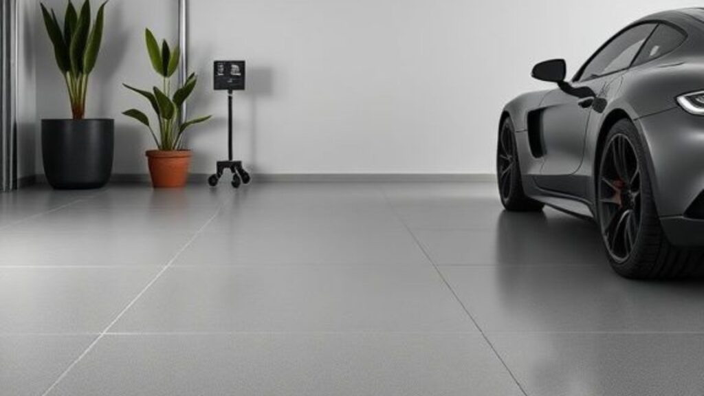 Epoxy coating garage floor