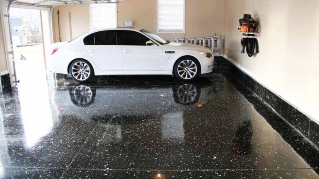 Epoxy coating garage floor