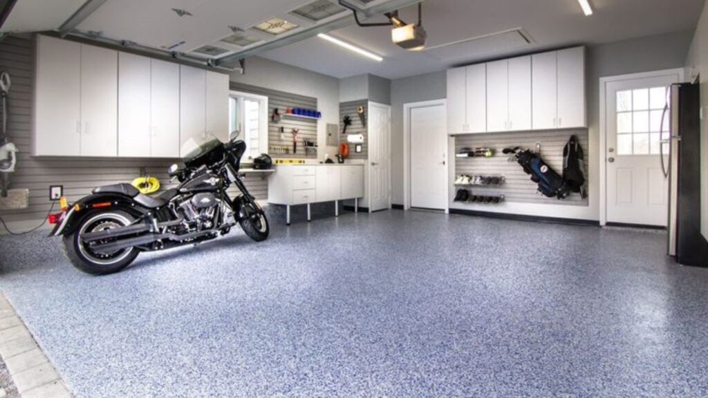 Epoxy coating garage floor