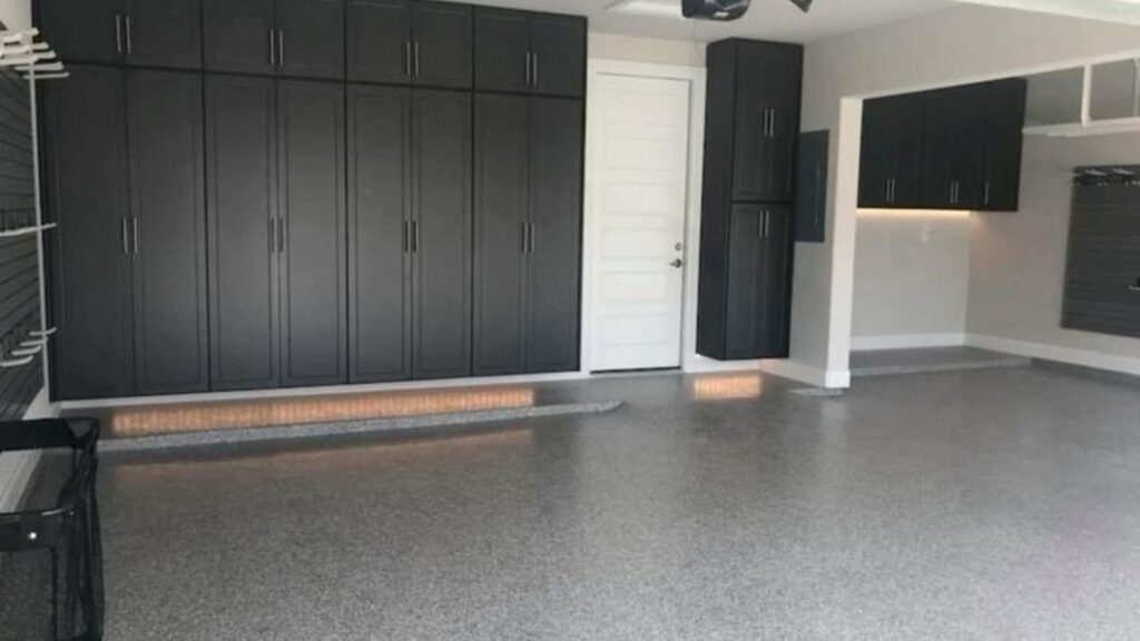 Epoxy coating garage floor